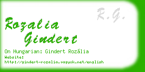 rozalia gindert business card