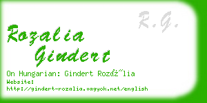 rozalia gindert business card